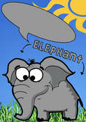 L'&eacute;l&eacute;phant dessin anim&eacute; &agrave; compl&eacute;ter